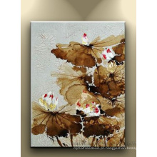 Home Decor Floral Art Pintura a óleo da flor em canvas (FL1-105)